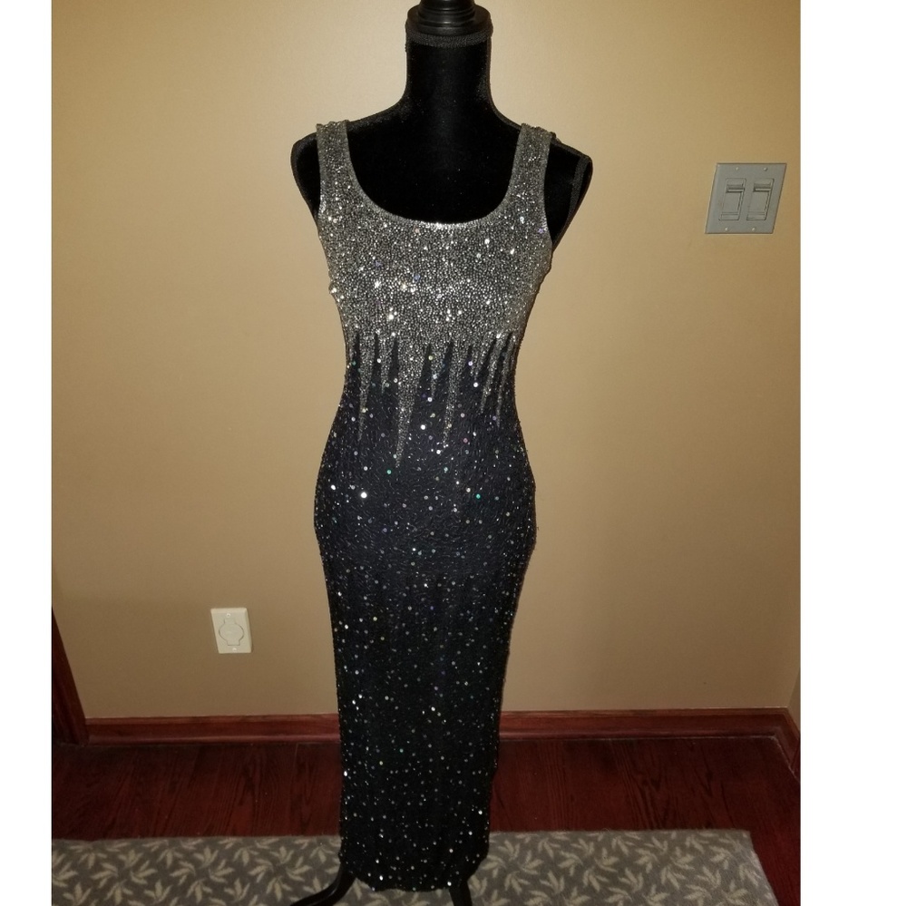 GORGEOUS crystal beaded gown